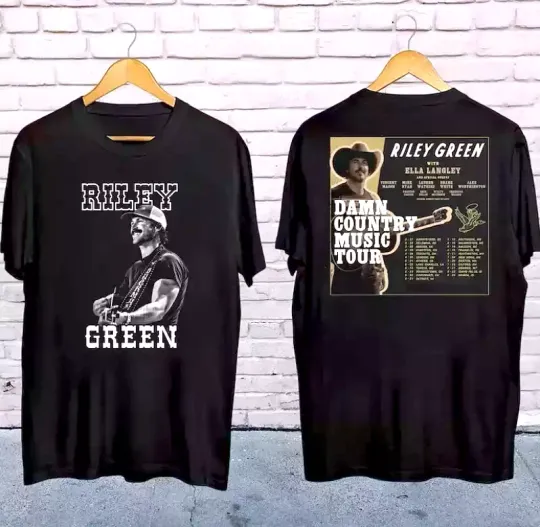 Discover 2025 Riley Green Damn Country Music Tour T-Shirt, Riley Green 2025 Concert Gift