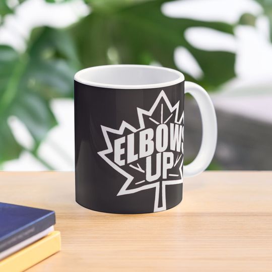 Discover Elbows Up Mug, Canadian Hockey Mug