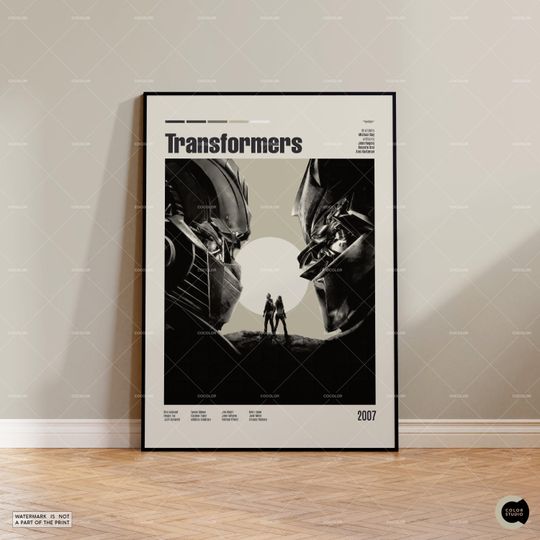 Discover Transformers, Retro Movie Poster