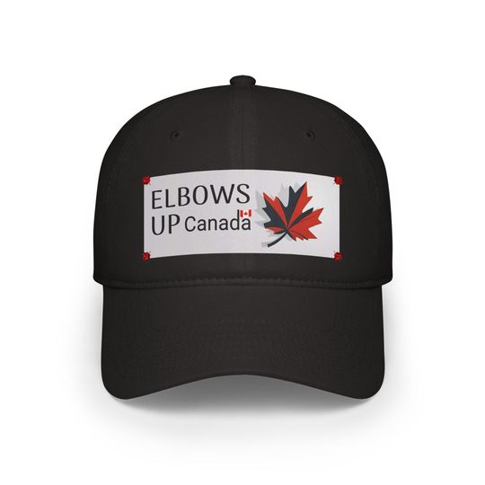 Discover Elbows Up! Baseball Cap - Elbows Up Canada Hat, Canadian Flag Cap