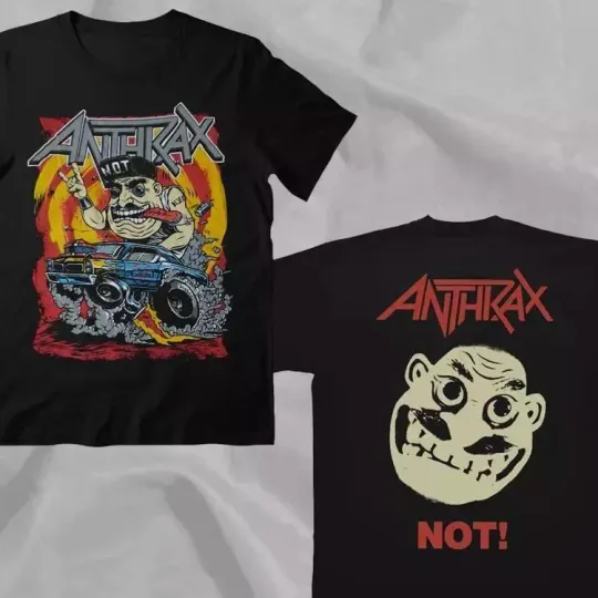 Discover Anthrax Band Not Man Retro 90s Black Double Sided T-Shirt
