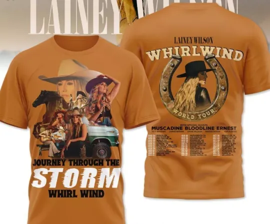 Discover Lainey Wilson Journey Though The Storm Whirl Wind 3D T-Shirt