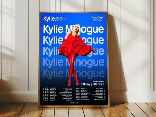 Discover Kylie Minogue The Tension Tour Dates 2025 Poster