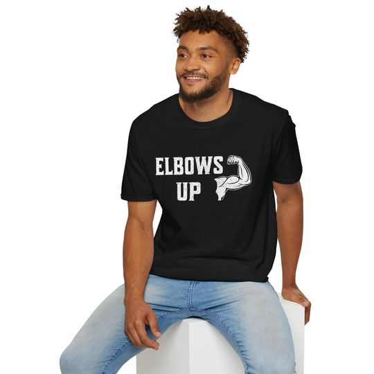 Discover Elbows Up Canada T-Shirt, Hockey Culture Shirt, Canadian Strength