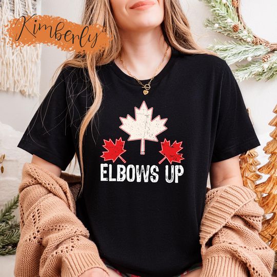 Discover ELBOWS UP Shirt, Elbows Up Canada Est 1867 Shirt, Elbows Up Maple Leaf Shirt