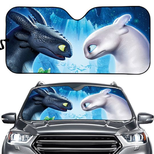 Discover Night Fury And Light Fury Dragon Car Sunshade