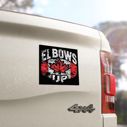 Discover Elbows Up Canada Car Magnet, Canadian Flag Protest Magnet