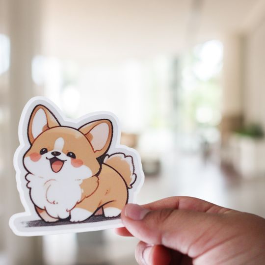 Discover Adorable Waterproof Corgi Stickers