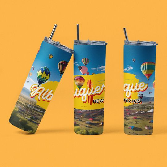 Discover Balloon Fiesta Albuquerque - 20 oz Premium Stainless-Steel Tumbler