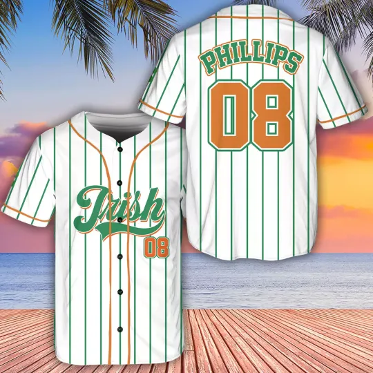Discover Personalized Name St Patrick's Day Baseball Jersey, Sports Team Uniform Matching