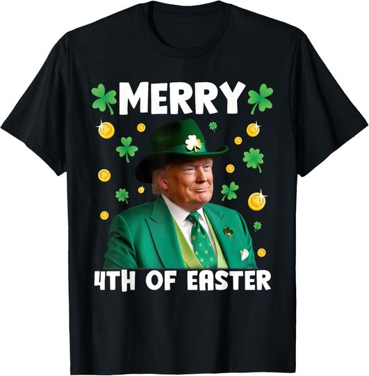Discover Funny Trump St Patricks Day Merry 4th Of Easter Men Boys T-Shirt