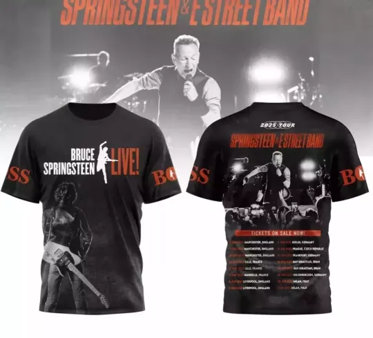 Discover Bruce Springsteen & E Street Band 2025 Tour 3D T-Shirt