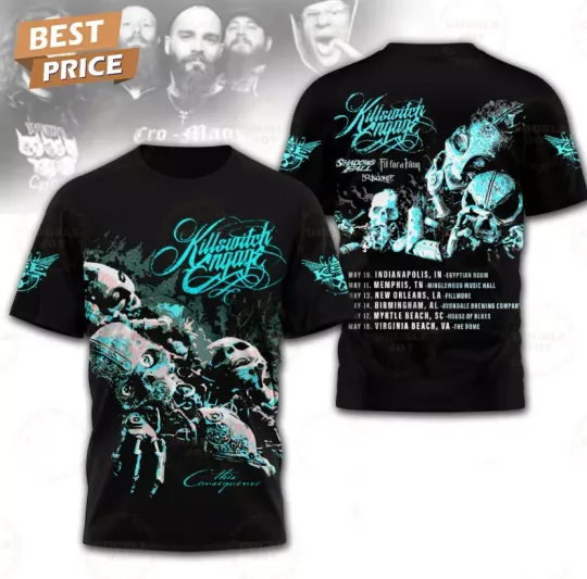 Discover Killswitch Engage Shadows Fall Tour 2025 AOP 3D T-shirt