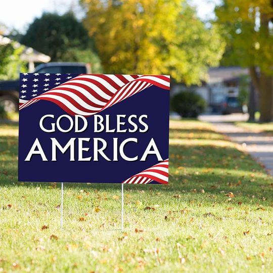 Discover Vispronet God Bless America Yard Sign