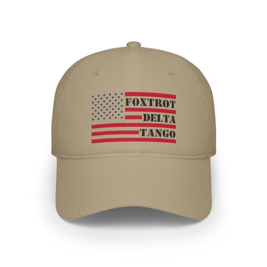 Discover FOXTROT DELTA TANGO Anti-Trump Statement Hat, Patriotic Political Protest Low Profile Baseball Cap, Resist Trump Hat