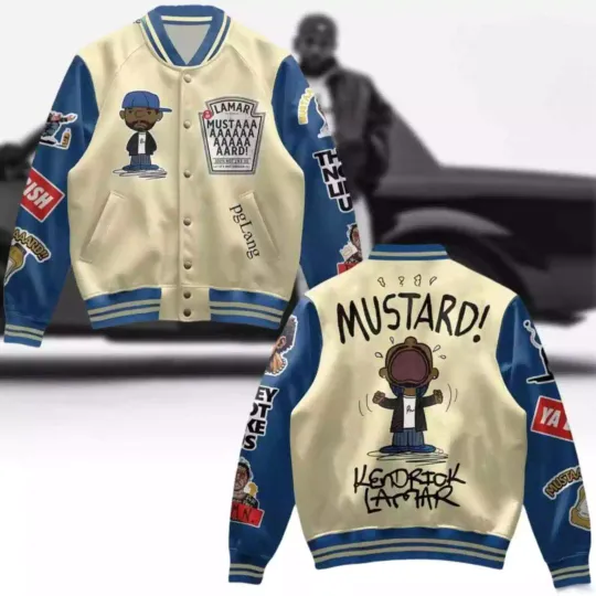 Discover Kendrick Lamar Mustard Baseball Jacket, Funny Mustard Meme Jacket Men, Gnx Album