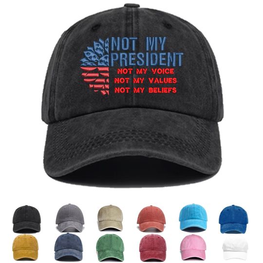 Discover Not My President For Embroidered Hat