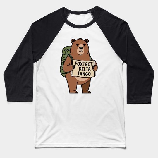 Discover FDT Resist Bear Shirt Foxtrot Delta Tango - Foxtrot Delta Tango - Baseball T-Shirt