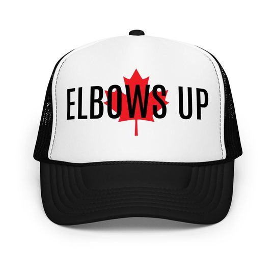 Discover ELBOWS UP CANADA - Canada Proud Hockey Quote Patriotic Hat Quality