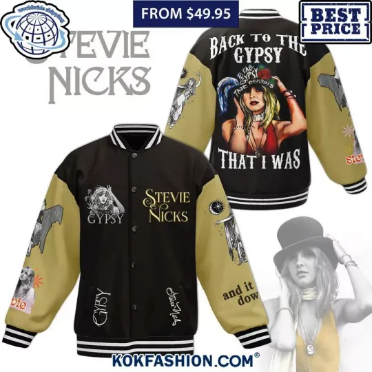 Discover Stevie Nicks Back To The Gypsy That I Was Baseball Jacket