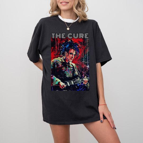 Discover The Cure Vintage Shirt, 90s Alt Indie Rock, Unisex shirt, Cat Lover gifts