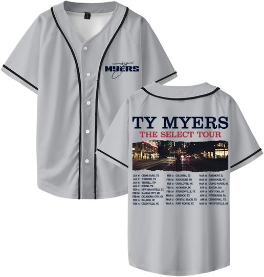 Discover Ty Myers The Select Tour 2025 Baseball Jersey Tops Baseball Jersey
