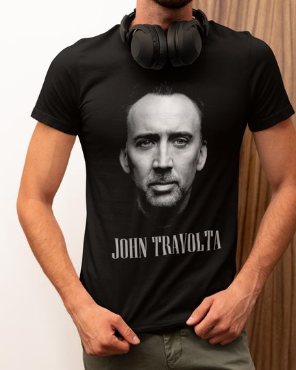 Discover Face off Movie Nicolas Cage John Travolta Action Best Classic Movie 'Face Off' Actor Graphic Funny T-Shirt