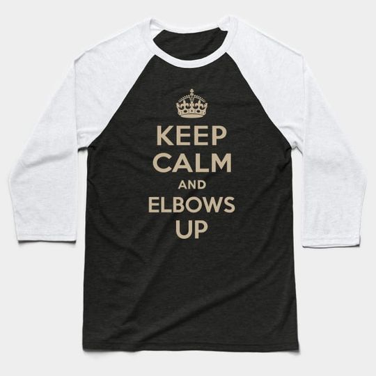 Discover Elbows Up Canada Baseball Tee, True North Strong and Free, Canadian Hockey Culture