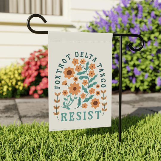 Discover Foxtrot Delta Tango Flag, FDT Garden Flag, Subtle Anti Trump Flag