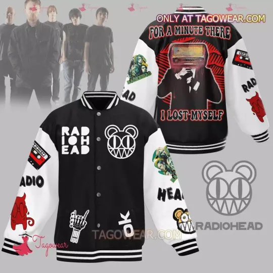 Discover Radiohead For A Minute There I Lost Myself Baseball Jacket