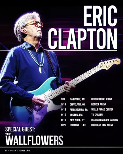 Discover Eric Clapton Special Guest The Wallflowers Tour 2025 Poster