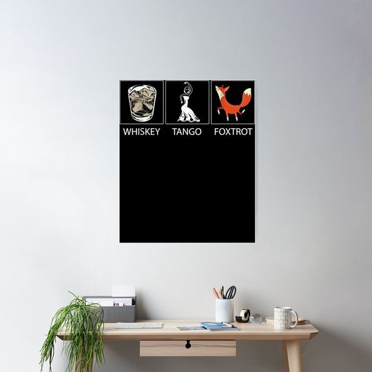 Discover Whiskey Tango Foxtrot Shirt Funny Novelty Poster