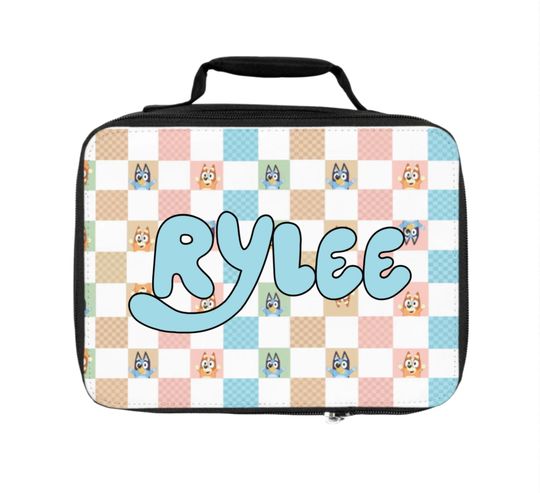 Discover Personalized Lunch Box, BlueyDog and Orange Dog Cartoon