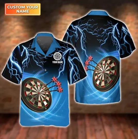 Discover Darts Personalized Name 3D Hawaiian Shirt