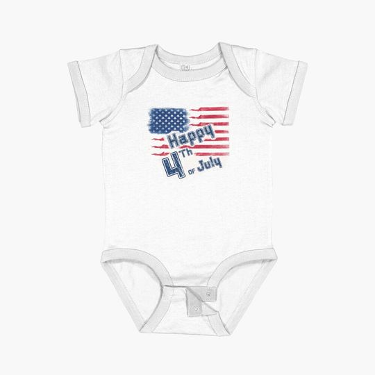 Discover HAPPY 4rt of July in USA for JetPilots Baby One-Piece