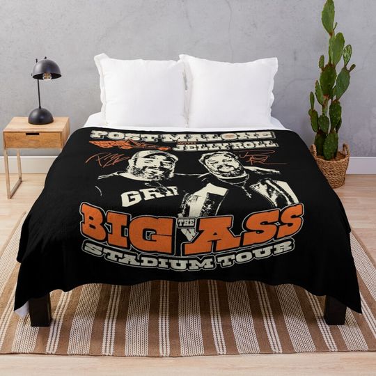 Discover Vintage Post Malone 2025 Tour Throw Blanket, Gifts for Fan