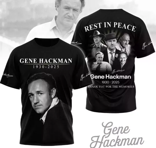 Discover Rest In Peace Gene Hackman 1930-2025 Thank You 3D T-Shirt