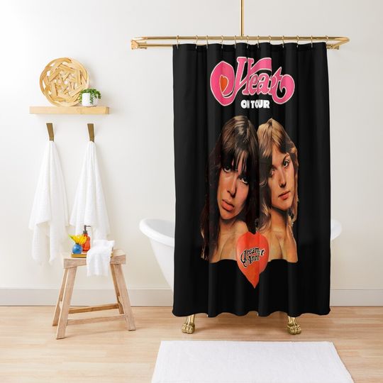 Discover Heart Band Shower Curtain