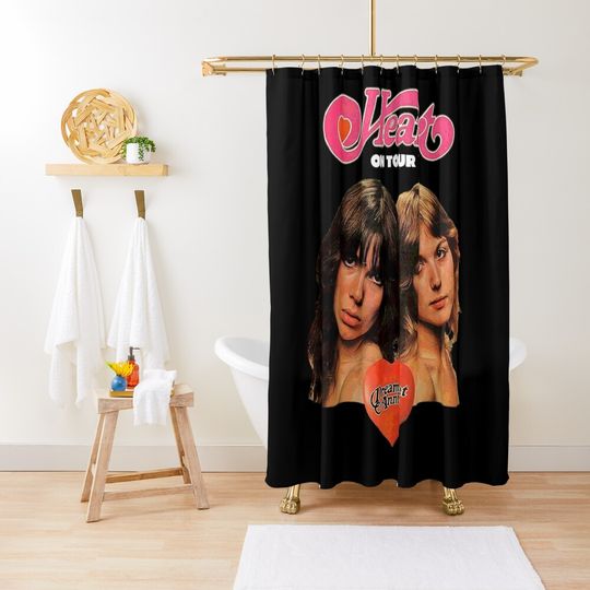 Discover Heart band 80s 90s Shower Curtain