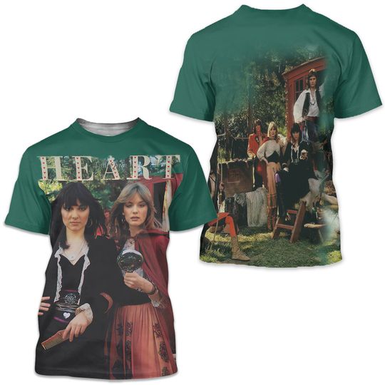 Discover Heart Rock Legends Music 3D Tshirt