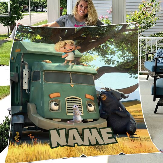 Discover Personalized Trash Truck Blanket - Ideal Gift for Young Fans