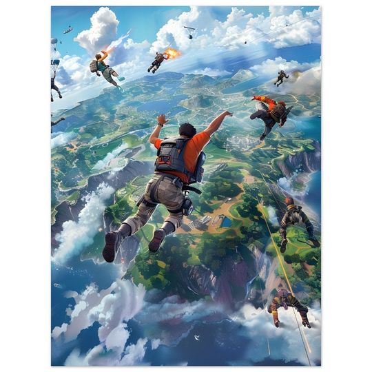Discover Battle Royale Victory Poster, Gift For Son, Action Game Art