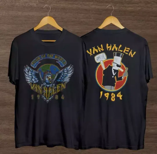 Discover van Tour Of The World 1984 T-Shirt