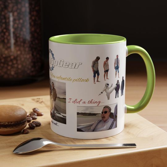 Discover Top Gear Accent Coffee Mug, British humour Funny Gift for Car Enthusiasts