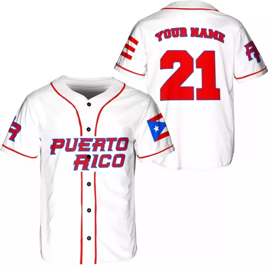 Discover Personalized Sports Puerto Rico Baseball Jersey