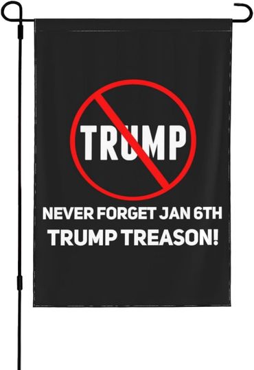 Discover Trump Treason Garden Flag Double Sided Anti Trump Vote Blue 2022 Yard Flag