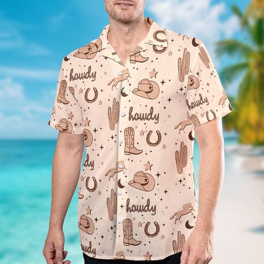 Discover Howdy Western Hawaiian Shirt, Vintage Western Cowboy Shirt, Country Lovers Shirt