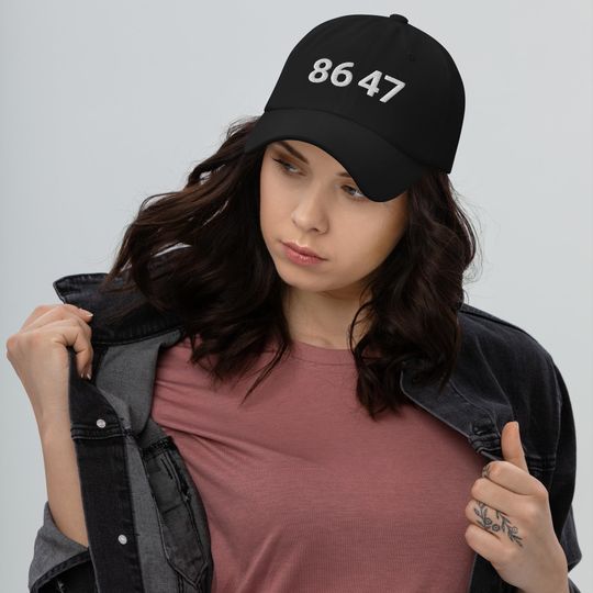 Discover 86 47 Dad Hat  Anti-Trump Embroidered Baseball Cap, Political Resistance Hat, Protest Statement Cap