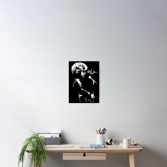 Discover Vintage Bob Dylann Silhouette Poster