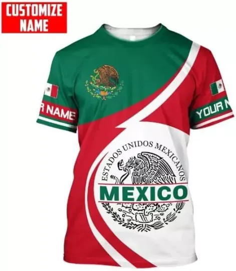 Discover Personalized Name Mexican Shirts for Men, Customized Mexico Shirts for Men